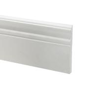 Metrie Primed Finger-Jointed Baseboard - 9/16-in T x 5 9/16-in W - White - Poplar