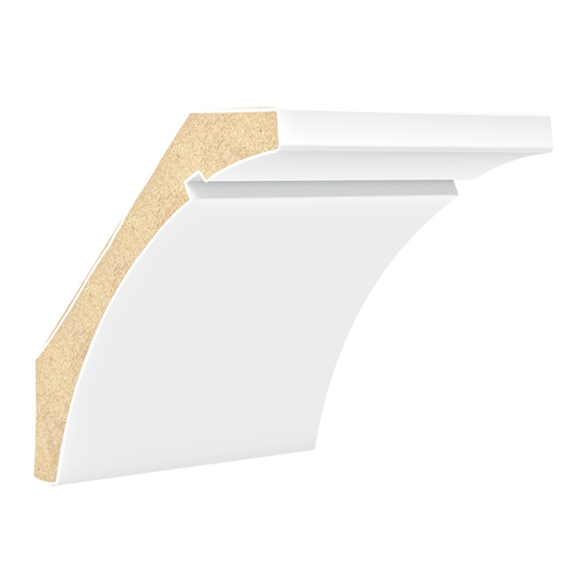 Metrie Primed MDF Crown Moulding 8ft x 5 7/16in x 1 3/16in