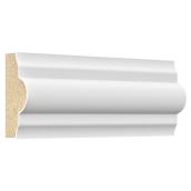 Moulure à eanneau en MDF avec apprêt par Metrie, 1 1/8 po x 12 pi x 1/2 po, blanc