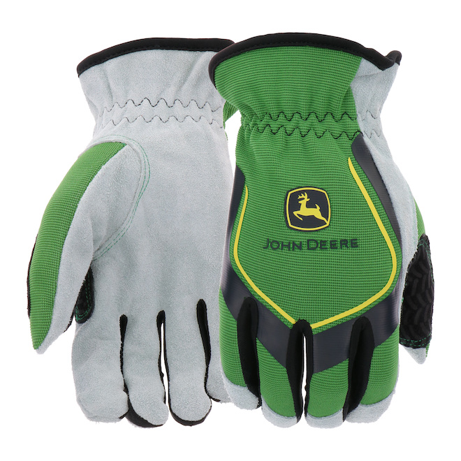 Mens green leather sale gloves