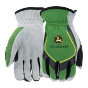John Deere Leather Palm Spandex Back Glove- XL