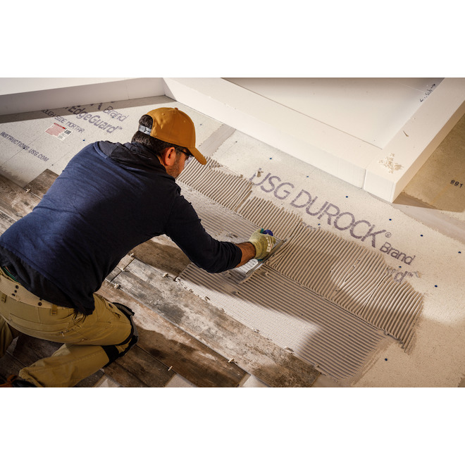 Durock Cement Board with EdgeGuard for Interior - 1/2-in x 3-ft x 5-ft