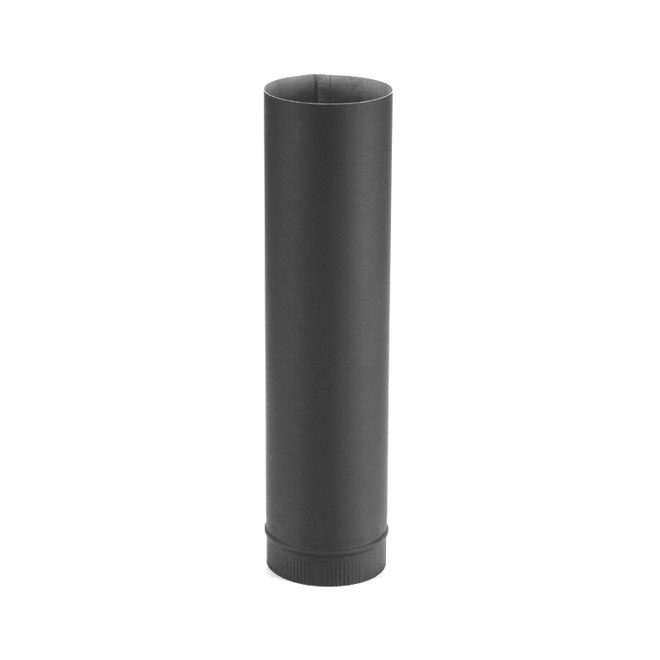 Aston Stove Pipe - Steel - 24 Gauge - Black - 6-in dia x 24-in L
