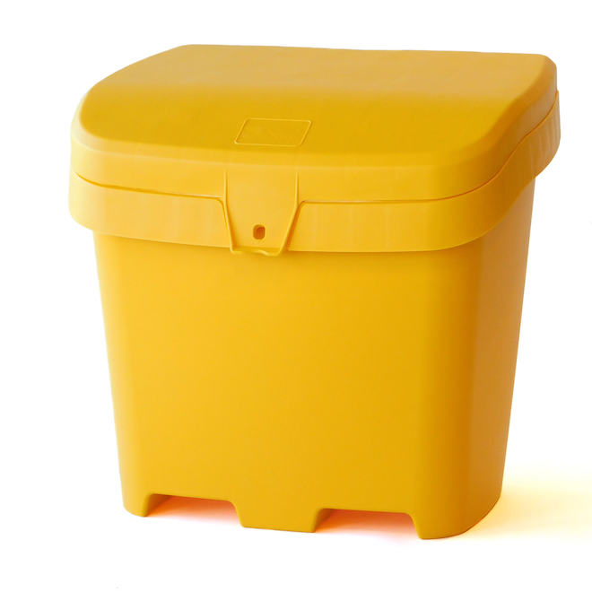 Tillson Brands Salt or Sand Yellow Storage Bin for Outdoors - 120-l