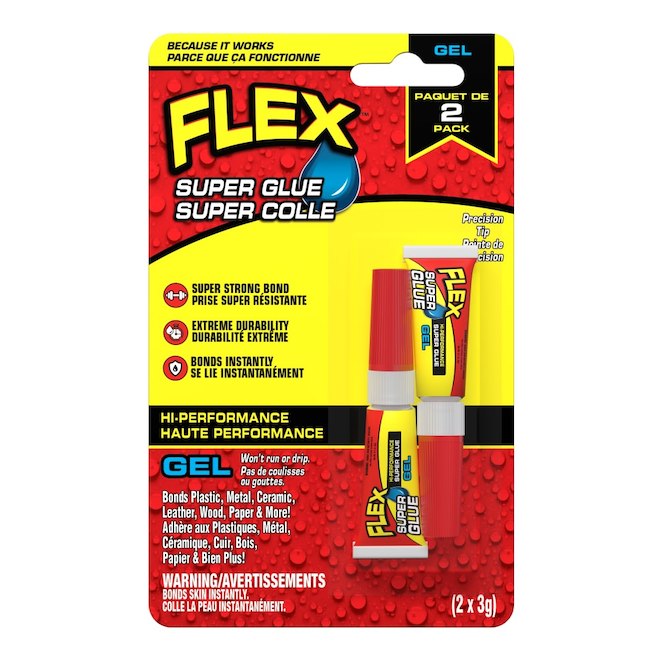 Super colle FLEX en gel avec pointe de précision, paquet de 2 x 3 g