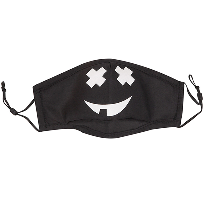 Swiss Mobility - Fabric Masks for Kids - Cotton/Polyester - Black/White - Pack of 2