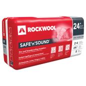 Rockwool Safe 'n' Sound Acoustic Insulation - Residential Ceilings - 3-in D x 24-in W x 48-in L - 64-sq. ft.