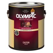 Olympic Solid Stain Plus Sealant in One - Water-Based - Navajo Red - Opaque - 3.78-L