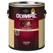 Olympic Solid Stain Plus Sealant in One - Water-Based - White-Base 1 - Opaque - 3.78-L