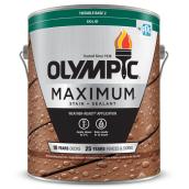 Olympic Maximum Solid Wood Stain Plus Sealant in One - Weather-Ready Application -Base 2 - Opaque - 3.78-L