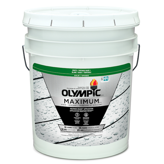 Olympic Maximum Stain + Sealant White Base - 18.9 L