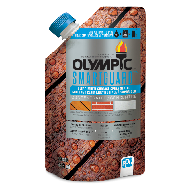 Scellant concentré à pulvériser Olympic Smartguard, multisurfaces, transparent, 443 ml