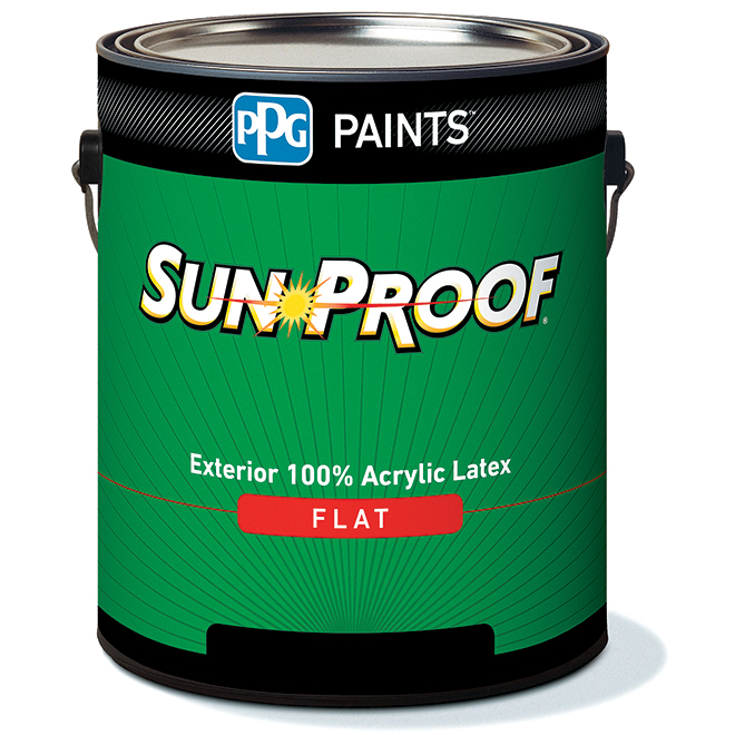 PPG PAINTS "SunProof" Exterior Paint Midtone Base Matte 3.78 L