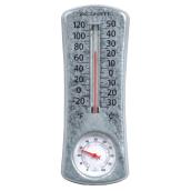 Thermomètre AcuRite en métal galvanisé avec niveau d'humidité