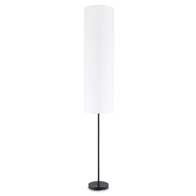 Mainstays Contemporary Metal 62in Floor Lamp with on/off Foot Switch, Black  