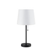 Allen + Roth Table Lamps - 20-in - Metal/Fabric - Black/White - Set of 2