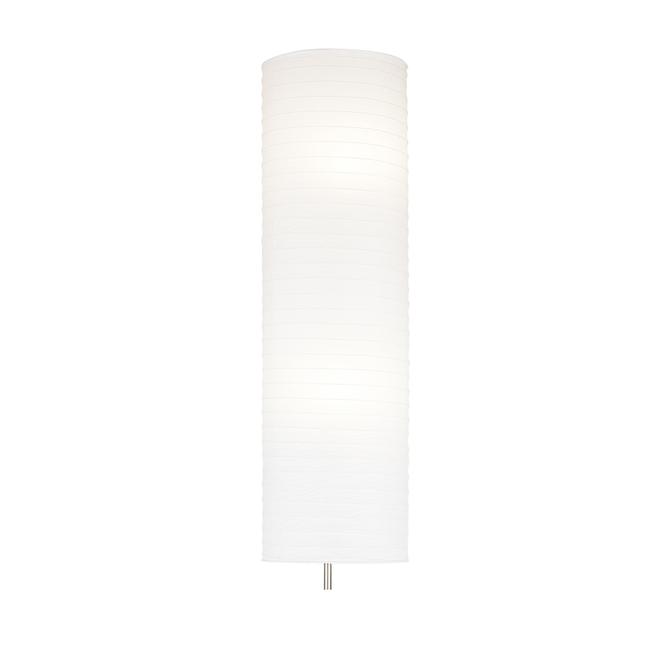 Project Source Floor Lamp with Rice Paper Shade - 69.75-in - Brushed Nickel and White