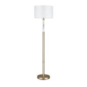 Project Source Floor Lamp with Marble Accent - 62-in - Metal - Antique Brass