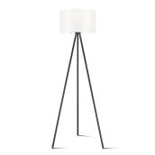 allen + roth 61.5-in Black and White Metal Mid-Century Tripod Floor Lamp