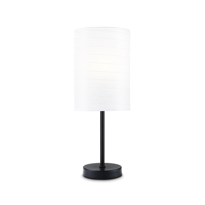 Rice Paper And Plastic Matte Black, Rice Paper Table Lamp