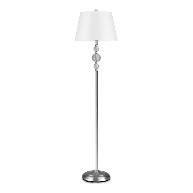 Allen Roth Floor Lamp With Glass Ball, Threshold Square Stick Floor Lamp