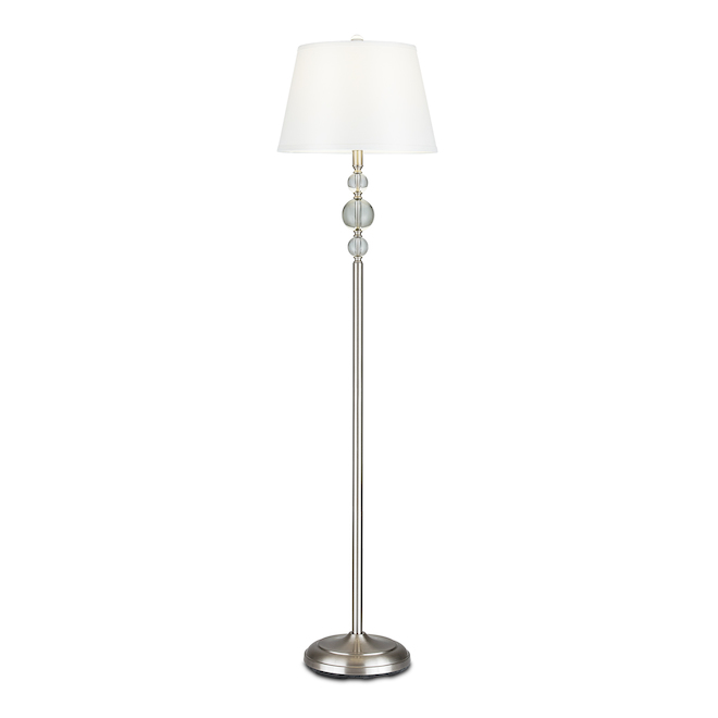Allen + Roth Floor Lamp with Glass Ball Accent - 59.75-in - Metal ...