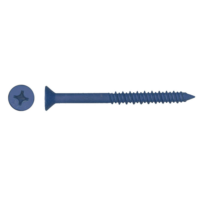 Buildex #14 Blue Flat-Head Phillips Concrete Screws