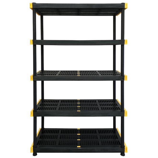 Rona 20-in x 48-in Black Resin 5-Tier Utility Shelving