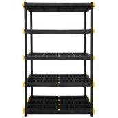 Rona 20-in x 48-in Black Resin 5-Tier Utility Shelving