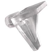 Precision Shelf Brackets - Plastic - Clear - 50-Pack - 1/4 in dia