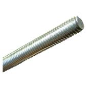 Precision Threaded Cylindrical Rod - Zinc-Plated - Carbon Steel - 12-in L x 1/2-in dia