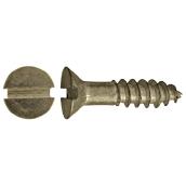 Vis en aluminium, tête plate fendue, n° 8, 1 1/2", 100/boîte