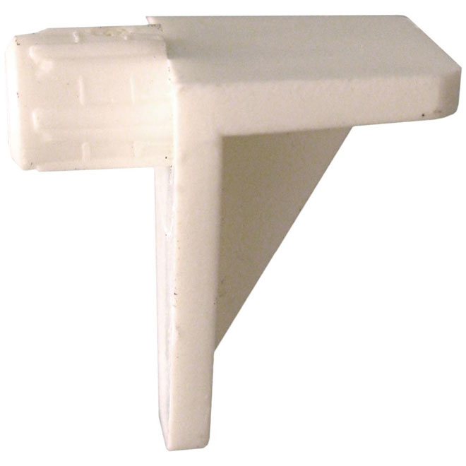 Precision Shelf Brackets - White - Plastic - 25 Per Pack - 1 /4-in D