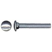 Boulons de carrosserie à tête ronde Precision, 1/2 po de diamètre x 12 po L., 13 pas, zingués, paquet de 10