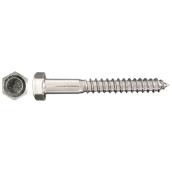 Precision Hex-Head Zinc-Plated Steel Lag Bolts - 1/2-in x 8-in - Self-Tapping - 20 Per Pack