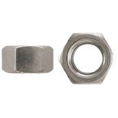 Écrous hexagonaux en acier, grade 2, 1/4"-20, boîte de 50, zinc