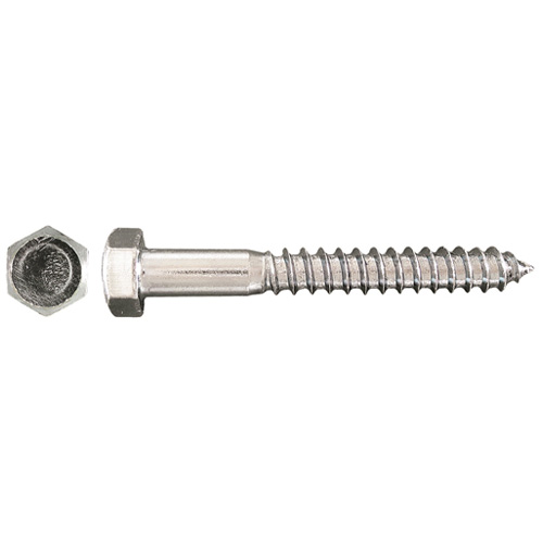 Pack of 50 3 Length External Hex Drive Zinc Plated Finish Steel Lag Screw Hex Head 1/2 Threads 