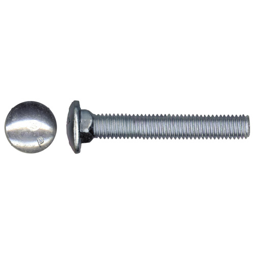 Precision Round Head Carriage Bolts - 1/4-20 Dia x 4-in - Grade 2 - Zinc-Plated - 50 Per Pack