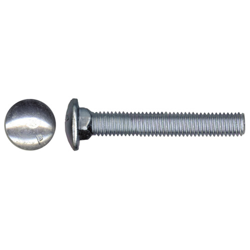 Precision Round Head Carriage Bolts - 3/8-16 Dia x 8-in L - Grade 2 - Zinc-Plated - 20 Per Pack