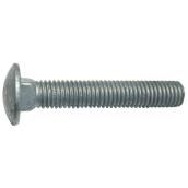 Precision Round Head Carriage Bolts - 1/2-13 Dia x 10-in - Galvanized Steel - 10 Per Pack