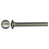 Precision Domed Head Carriage Bolts - 1/4 Dia x 1-in L - Stainless Steel - Zinc Plated - 50 Per Pack