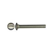 Precision Domed Head Carriage Bolts - 1/4 Dia x 1-in L - Stainless Steel - Grade 2 - 50 Per Pack