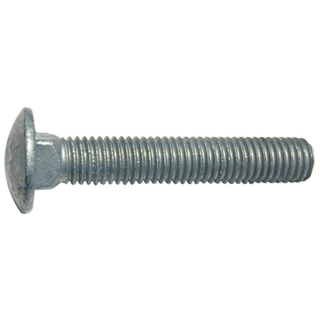 Precision Round Head Carriage Bolts - 1/4- 20 Dia x 1 1/2-in - Galvanized Steel - 25 Per Pack