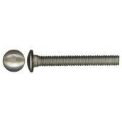 Precision Domed Head Carriage Bolts - 1/4 Dia x 2 1/2-in L - Stainless Steel - Zinc-Plated - 25 Per Pack