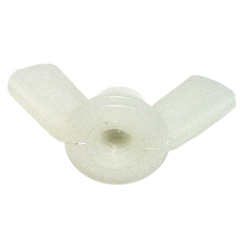 Écrous à oreilles en nylon Precision, no 10, 24 filets au pouce, clairs, boîte de 25