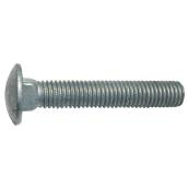 Precision Round Head Carriage Bolts - 3/8-in-16 Dia x 10-in L - Galvanized Steel - 10 Per Pack