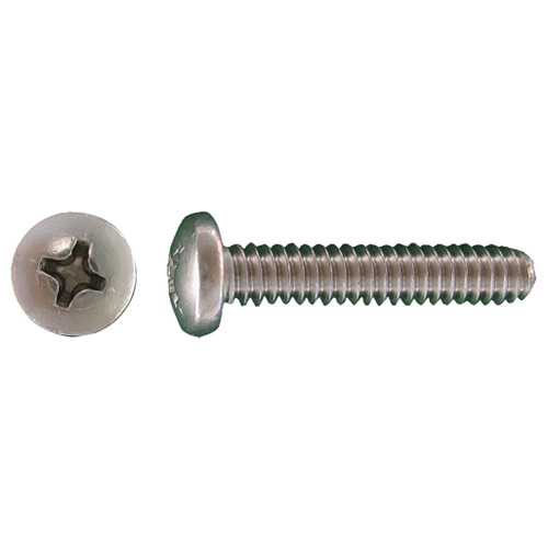 Precision Pan Head Screws - 1/4-in x 1-in - 25 Per Pack - Stainless Steel - Phillips Drive