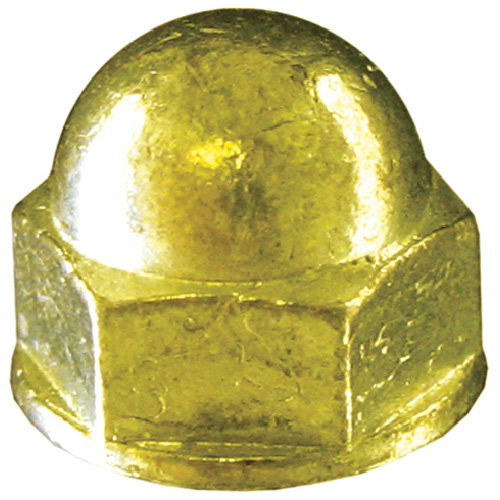 Precision Brass Hex Acorn Cap Nuts - #10-32 Dia - Solid Brass - 100 Per Pack