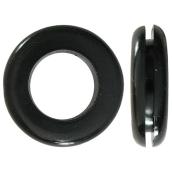 Precision Rubber Wire Grommet - 7/8-in dia - Black - 10 Per Pack