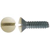 Precision Oval Head Machine Screws - Slotted Drive - Ivory - 50 Per Pack - #6 x 1/2-in